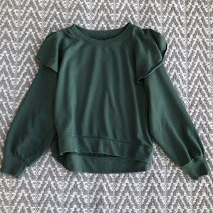 Lou & Grey ruffle terry sweatshirt size large